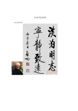 启功书法欣赏.docx