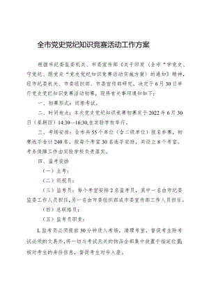 全市党史党纪知识竞赛活动方案.docx
