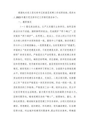 党支部书记2023年抓基层党建工作述职报告.docx