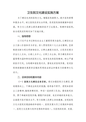 卫生院行风文化建设实施方案.docx