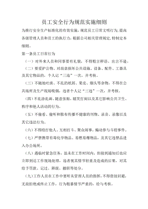 员工安全行为规范实施细则.docx