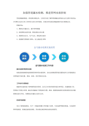 加强管道漏水检测推进管网水损控制.docx