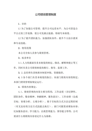 公司绩效管理制度.docx