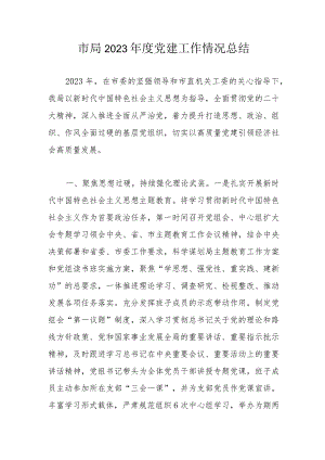 市局2023年度党建工作情况总结.docx