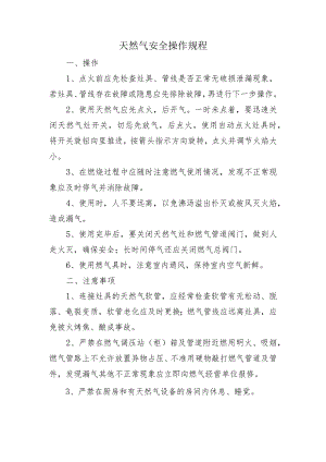 天然气安全操作规程.docx