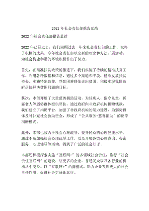 2022年社会责任部报告总结.docx