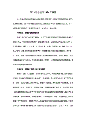 2023年总结与2024年展望.docx