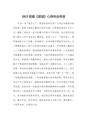 2023观看《望道》心得体会有感范文.docx