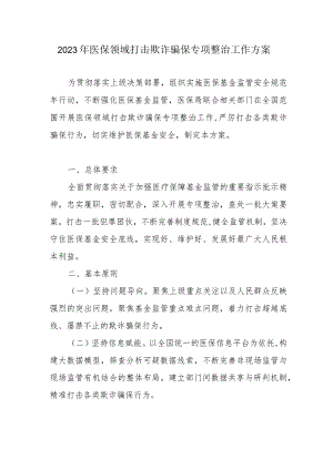 2023年医保领域打击欺诈骗保专项整治工作方案2-5-16.docx