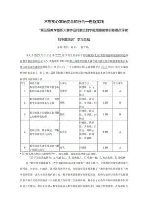 “第三届教学创新大赛作品打磨之数字赋能赛前集训备赛点评实战专题培训”学习总结.docx