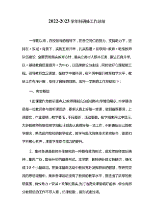 2022-2023学年科研处工作总结.docx
