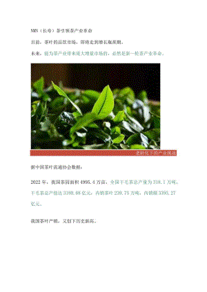 NMN（长寿）茶引领茶产业第三次革命.docx