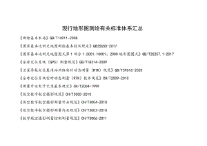 一般数字地形图测绘有关标准规范汇总.docx