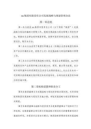 xx集团公司发展战略与规划管理办法.docx