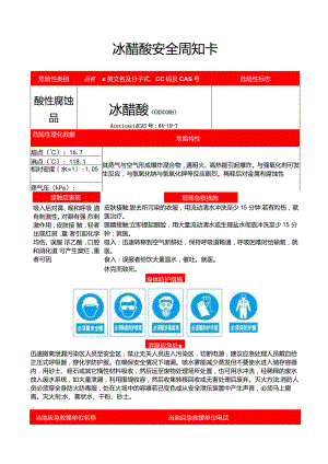 2023新版《冰醋酸安全周知卡》可编辑版.docx
