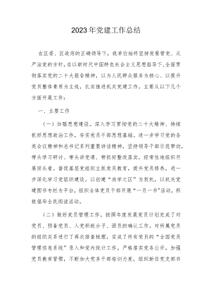 2023年党建工作总结.docx