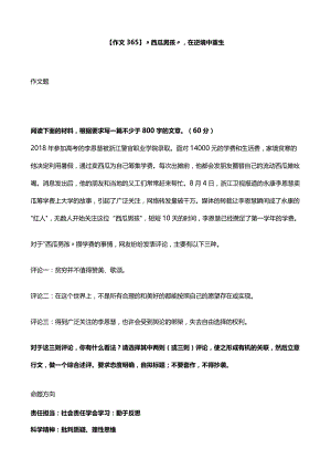 【作文365】“西瓜男孩”在逆境中重生.docx