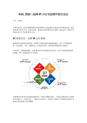 KOL营销→品牌IP小红书品牌升级方法论.docx