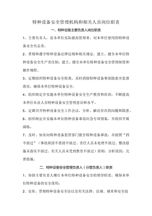 特种设备安全生产责任制（含各部门及各岗位）.docx