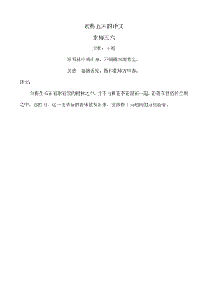 素梅五六的译文.docx