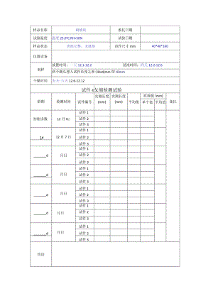 砖收缩试验原始记录.docx
