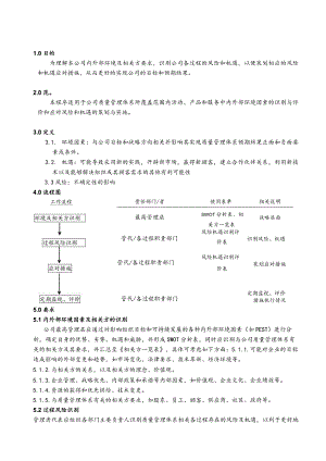 风险和机遇管理程序（塑料制品）.docx
