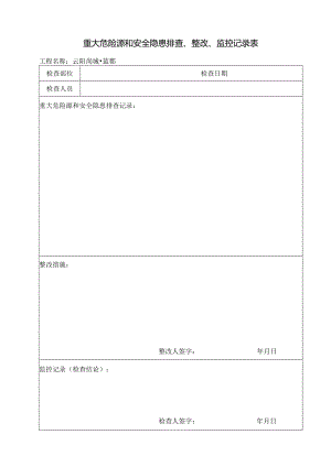 重大危险源和安全隐患排查、整改、监控记录.docx