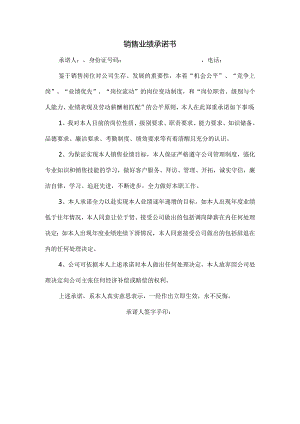 销售业绩承诺书.docx