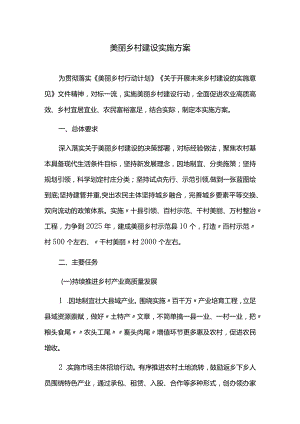 美丽乡村建设实施方案.docx