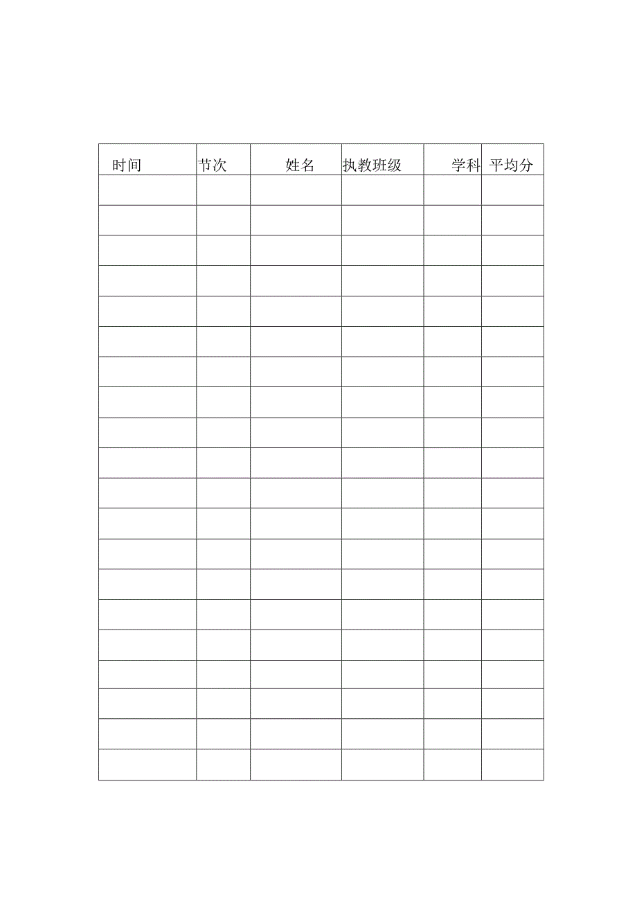 致远实验学校“人人讲公开课、校校评优质课”分数表.docx_第2页