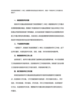 预算绩效评价工作基本流程(附方案实例）.docx