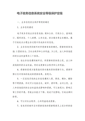 电子政务信息系统安全等级保护定级.docx