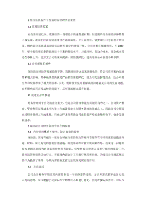 经济危机背景下的公司财务战略分析.docx