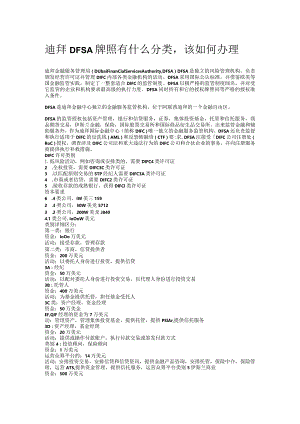 迪拜DFSA牌照的优势简介.docx