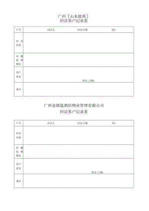 物业资料-3-回访客户记录表.docx