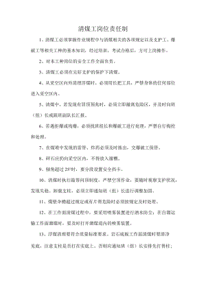 清煤工岗位责任制.docx