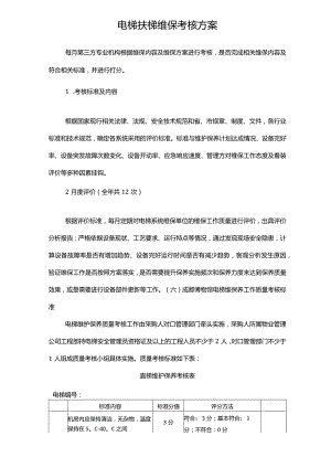 电梯扶梯维保考核方案.docx