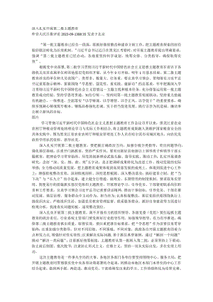 深入扎实开展第二批主题教育.docx