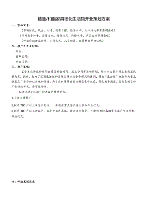 精通专卖店开业方案.docx