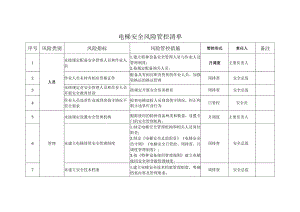 电梯安全风险管控清单.docx