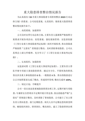 重大事故隐患排查整治情况报告.docx