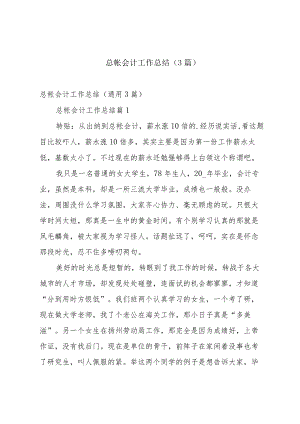 总帐会计工作总结（3篇）.docx
