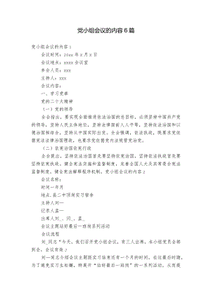 党小组会议的内容6篇.docx