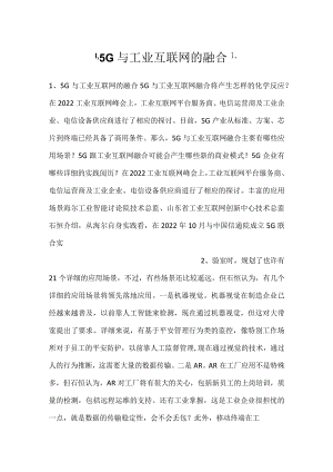 -5G与工业互联网的融合-.docx