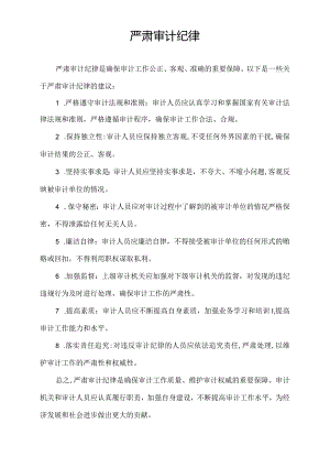 严肃审计纪律.docx