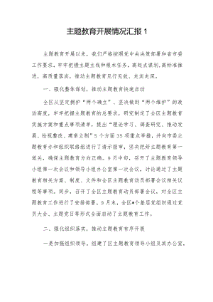 主题教育开展情况汇报2篇.docx