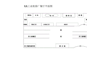 XX工业机修厂餐厅平面图（2023年）.docx