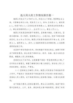 3篇国企公司2023-2024年度选人用人的工作情况报告.docx