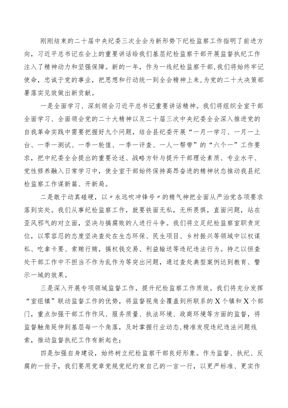 2024年二十届中央纪委三次全会精神交流发言材料9篇汇编.docx_第2页
