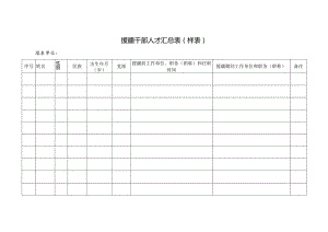 援疆干部人才汇总表样表.docx